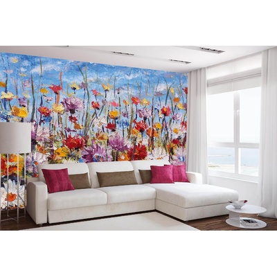 DIMEX ART Самозалепваща се флизелинова фототапета картина - диви цветя 375 x 250 см