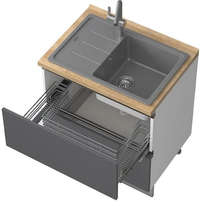 Долен кухненски шкаф за мивка Infinity R-80-2MZ5