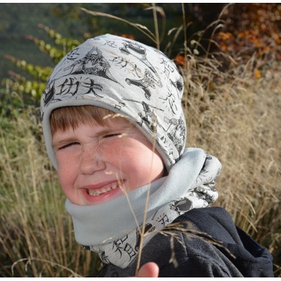 Zateplená čepička Kung fu Panda/šedá