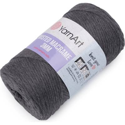 Prima-obchod Pletací příze Twisted Macrame 250 g rozčesávací, barva 16 (758) šedá tmavá
