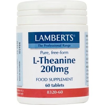 LAMBERTS ЛАМБЕРТС Л- ТЕАНИН 200 МГ. x 60 КАПС. / lamberts l-theanine 200mg 60tab
