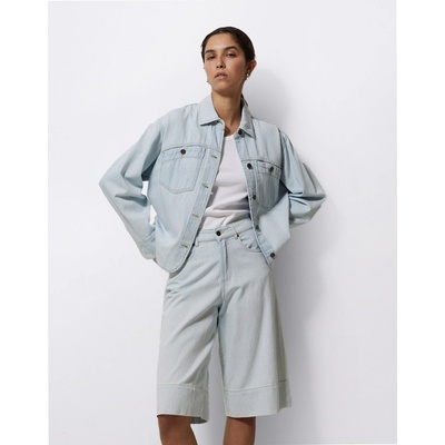 Yerse Indigo Blue Denim Bermuda Shorts 056 INDIGO