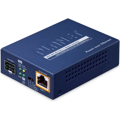 PLANET GUP-805A-95W 1-Port 100/1000X SFP to 1-Port 10/100/1000T 802.3bt PoE++ Media Converter (95W 802.3bt Type-4/UPoE/Legacy mode support via DIP switch, compact size) -w/external power adapter inclu (GUP-805A-95W)