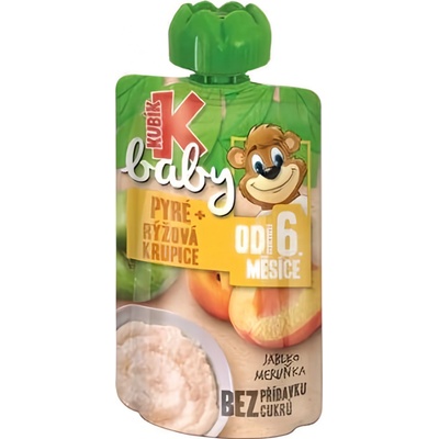 Kubík Baby kapsička meruňka jablko rýžová krupice 100 g