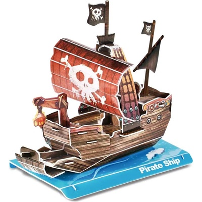 CubicFun 3D пъзел Cubic Fun от 22 части - Пиратски Кораб (W3121h)