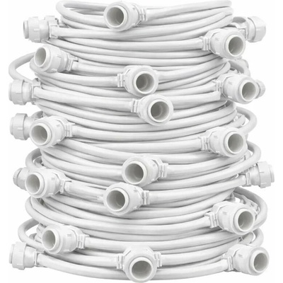 DECOLED Easy Fix světelná girlanda venkovní 10 m pro 10 žárovek E27, bílý kabel IP67, prodlužovací, bez žárovek – Zboží Mobilmania