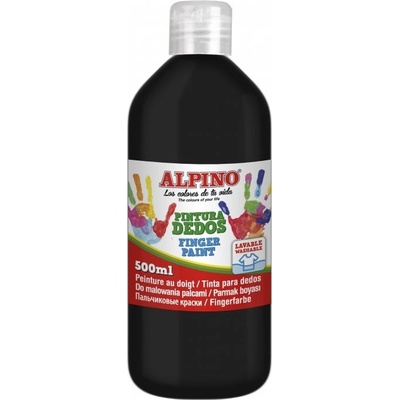 Alpino Fľaša prstových farieb 500 čierna