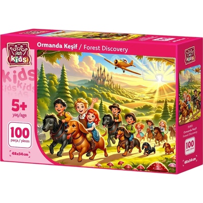 Art Puzzle Детски пъзел Art Puzzle от 100 части - Приключение в гората (35413)