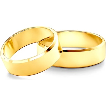 Image 1 of SAVICKI Сватбени халки: злато, скосени. 6 мм