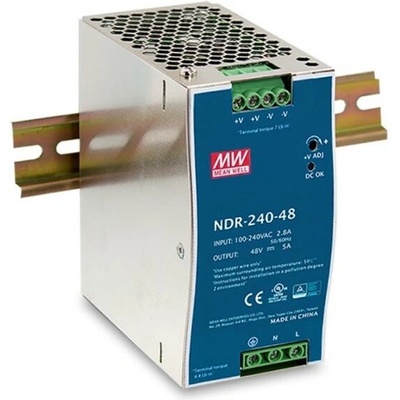 Průmyslový napájecí zdroj na DIN 240W 24V MEAN WELL NDR-240-24