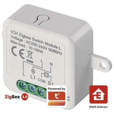 GoSmart modul spínací IP-2103SZ, ZigBee, 1-kanálový (nevyžaduje N vodič)