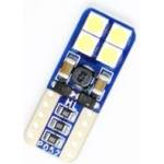CarMart Диодна крушка Т10 с 8 smd 3030 12-30V - Canbus