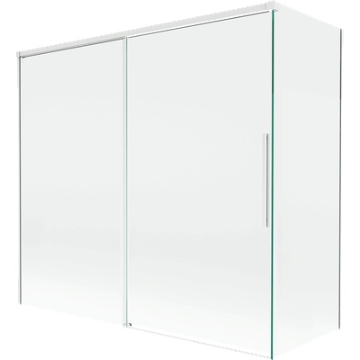 Mexen Rox вана параван с две крила плъзгащ се 170 + 70 x 150 cm, прозрачен, бял - 8C9-170-070-20-00 (8C9-170-070-20-00)
