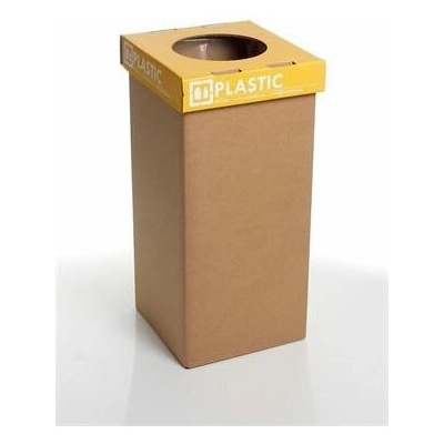 Recobin "Mini", Odpadkový kôš na triedený odpad, recyklovaný, anglický popis, 20 l, žltá