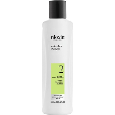 Nioxin System 2 čistiaci šampón pre prírodné silne rednúce vlasy 300 ml