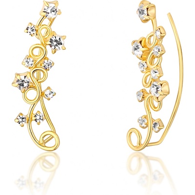 JwL Luxury Pearls nádherné pozlacené podélné s krystaly JL0740