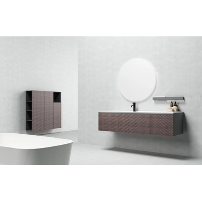 InterCeramic Мебел за баня ICP 1400-3D1016 - шкаф с двойно чекмедже и умивалник DuPont Corian (ICP 1400-3D1016)