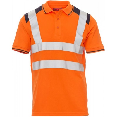 Payper GUARD+ Reflexná polokošeľa pánska Fluorescent orange-Navy blue S