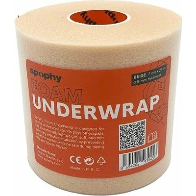 SPOPHY Podtejpovacia molitanová páska béžová 7 cm x 27 m
