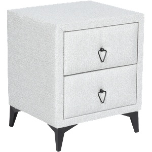 Carmen Нощно шкафче за спалня kolajen linen - сив 02 - BestPC