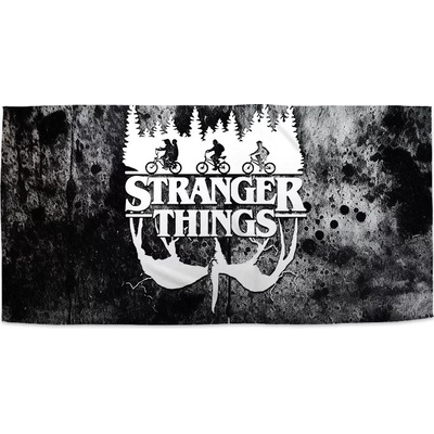 Sablio Ručník s potiskem Stranger Things White 70 x 140 cm
