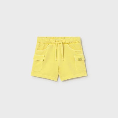Mayoral Спортни бермуди карго избелял ефект Жълт цвят за бебе момче Mayoral