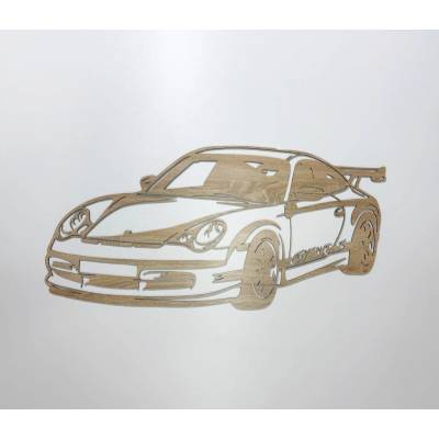 dřevo života Dřevěný obraz Porsche 911 GT3 RS - II. jakost Rozměry (cm): 80x39, Zvolte barvu dekoru: Dub Sonoma