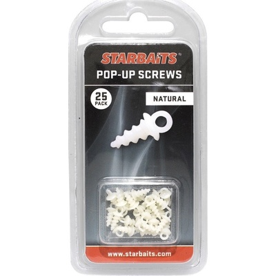 Starbaits Úchyt Na Plovoucí Boilie Pop Up Screws 25ks Bílá