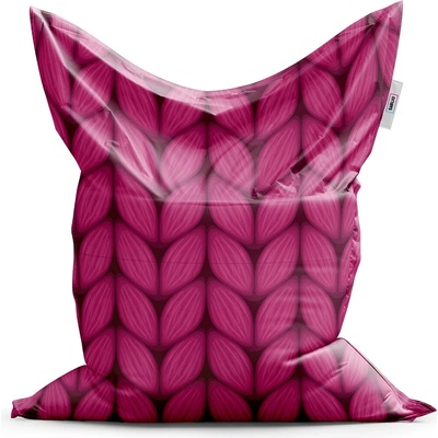 Sablio Sedací vak Pletenie vo fuksiovej farbe 200x140 cm