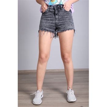 Madmext Дамски дънкови къси панталони mg1140 - Тъмно сиви 303932 (303932_Черно)