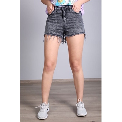 Madmext Дамски дънкови къси панталони mg1140 - Тъмно сиви 303932 (303932_Черно)