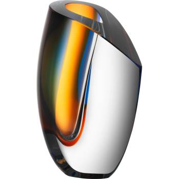 Kosta Boda Ваза Mirage 21 см синьо-оранжева (7040705)