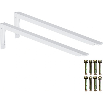 Onpira Biely držiak police s podperou 14-59 cm [2ks] Rozmer: 590x245 mm
