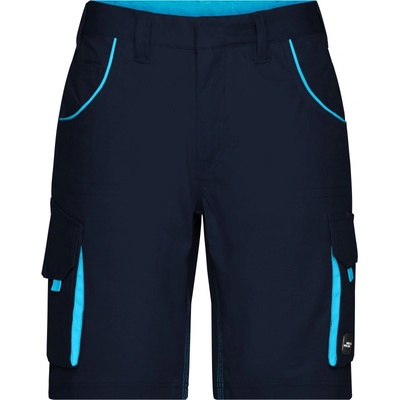 James & Nicholson kraťasy JN 872 Color Navy/tyrkysová