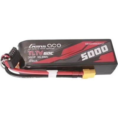 Gens ace Батерия Gens ace G-Tech, 5000mAh, 11.1V, 60C, 3S1P, Lipo с XT60 конектор (GEA503S60X6GT)