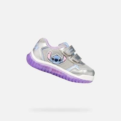 Geox B Lightyloo Girl stříbrná červená
