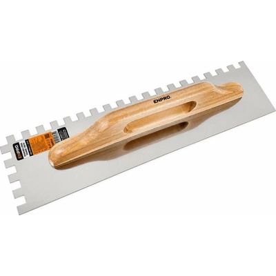 Hladítko nerezové, zub 12 mm, 500 x 130 mm, dřevěná rukojeť, ENPRO
