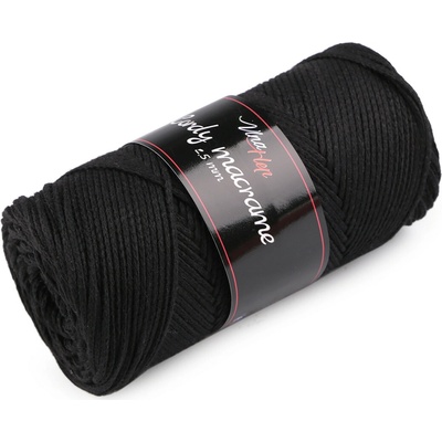 Pletací příze Cordy Macrame 250 g černá 1 ks