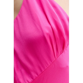 From Future Копринена рокля from future в розово дълга със стандартна кройка wro00032 (wro00032)