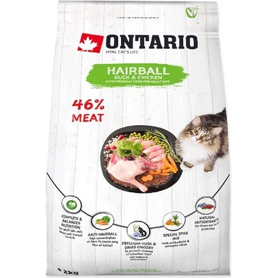 ONTARIO Онтарио Котешки Косми 2 кг