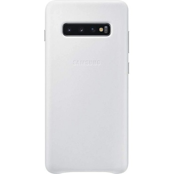 Samsung Leather Cover EF-VG975LWEGWW - оригинален кожен калъф (естествена кожа) за Samsung Galaxy S10 Plus (бял)