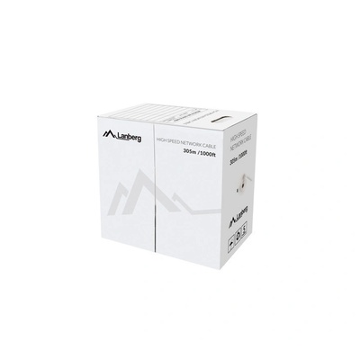 Lanberg LCU5-12CU-0305-O 305m Cat5e U/UTP AWG24 Fca PVC неекраниран оранжев стенен кабел (LCU5-12CU-0305-O)
