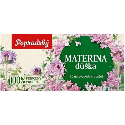 Popradský Materina dúška bylinný čaj 20 x 1,5 g