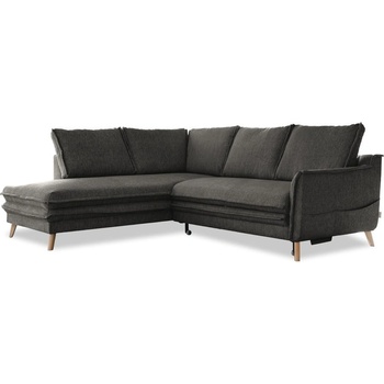 Miuform Тъмносив разтегателен ъглов диван (ляв ъгъл) Charming Charlie - Miuform (1738ETS508)