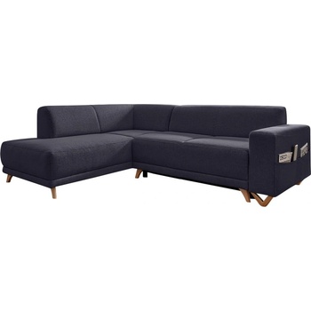 Miuform Антрацитен разтегателен/с място за съхранение ъглов диван (ляв ъгъл/L форма) Classy Sophie - Miuform (678LIN19)