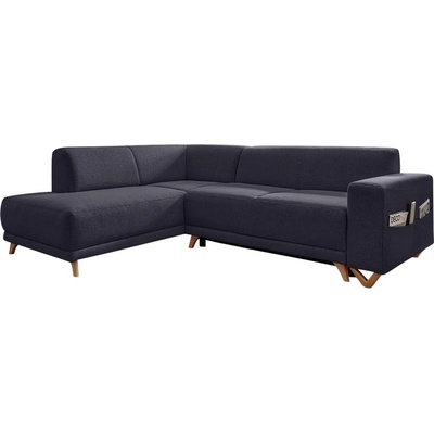Miuform Антрацитен разтегателен/с място за съхранение ъглов диван (ляв ъгъл/L форма) Classy Sophie - Miuform (678LIN19)