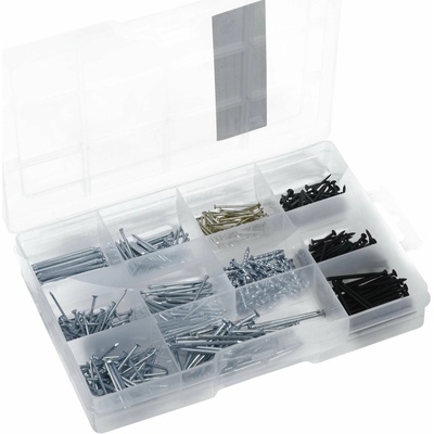 CONNEX Sada hřebíků, různé velikosti a druhy, 515 ks