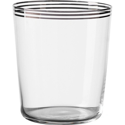 Poháre Tumbler s tromi pruhmi v platinovej farbe set 6 x 21st Century Glas 440 ml