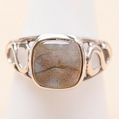 Nefertitis Labradorit prsten stříbro 54217
