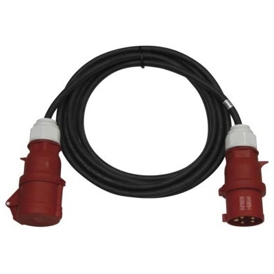 EMOS 3-fázový vonkajší predlžovací kábel 25 m, 1 zásuvka, čierny, guma, 400 V, 4 mm2 1914081105